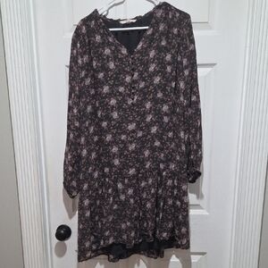 Lucky Brand Floral Drop Waist Dress